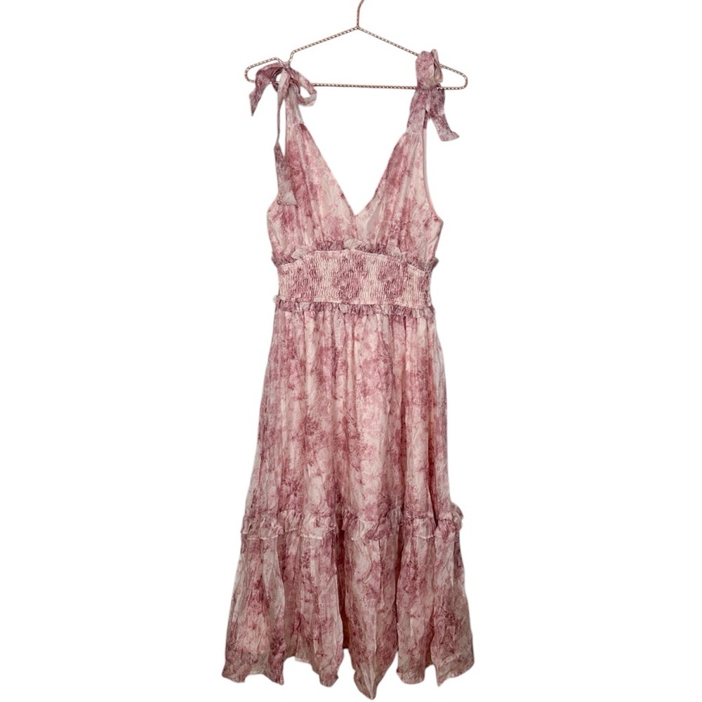 NWT En Saison Michelle Floral Organza Midi-Dress - Picture 3 of 10